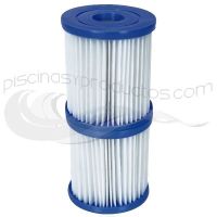 Pack de 2 filtros de cartucho tipo I para depuradoras 1.249 l/h