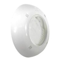 Projecteur de surface LED Lumiplus S-Lim 2.11. couleur blanche - piscine en béton/enjoliveur en ABS