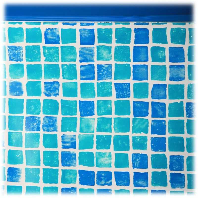 Liner couleur carrelage pour piscine hors-sol ronde Ø 5500 x 1320 mm. Gre