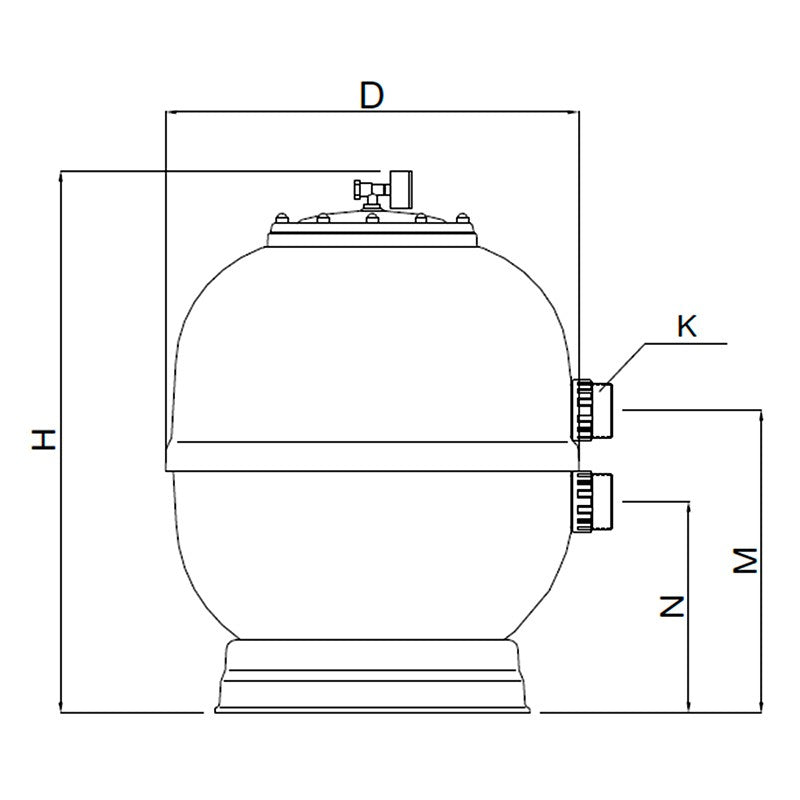 Filtro Ø 450 mm Ice AstralPool depuradora piscina