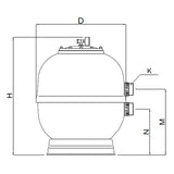 Filtro Ø 450 mm Ice AstralPool depuradora piscina