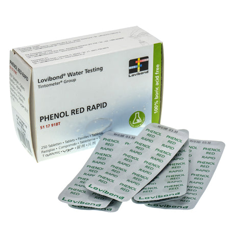 Caja Reactivo RED PHENOL RAPID para pooltester, 250 Uds. Lovibond