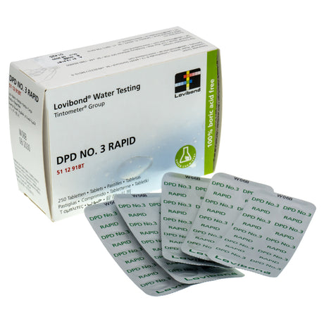 Caja Reactivo DPD 3 RAPID para pooltester, 250 Uds. Lovibond