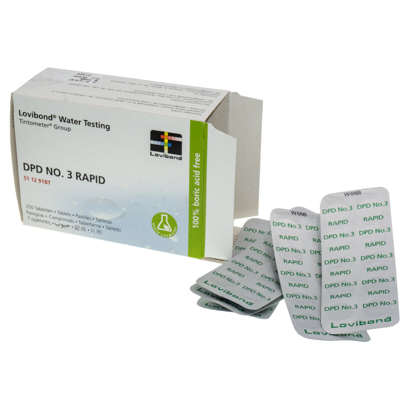 Caja Reactivo DPD 3 RAPID para pooltester, 250 Uds. Lovibond