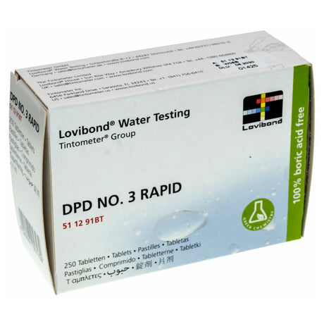 Caja Reactivo DPD 3 RAPID para pooltester, 250 Uds. Lovibond