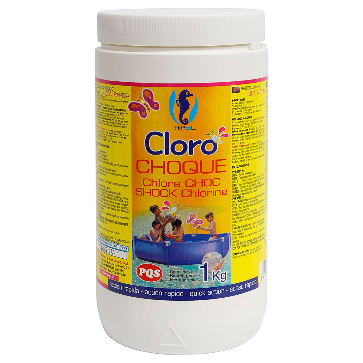 Cloro choque grano HIP 1kg. PQS