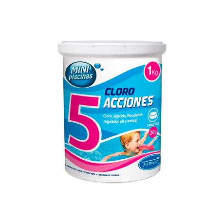 Cloro 5 acciones tabletas 20 g. Tamar. 1kg.