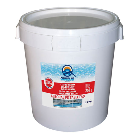 Cloro lento Alboral PS Tabletas 250 g., 25 Kg. QUIMICAMP