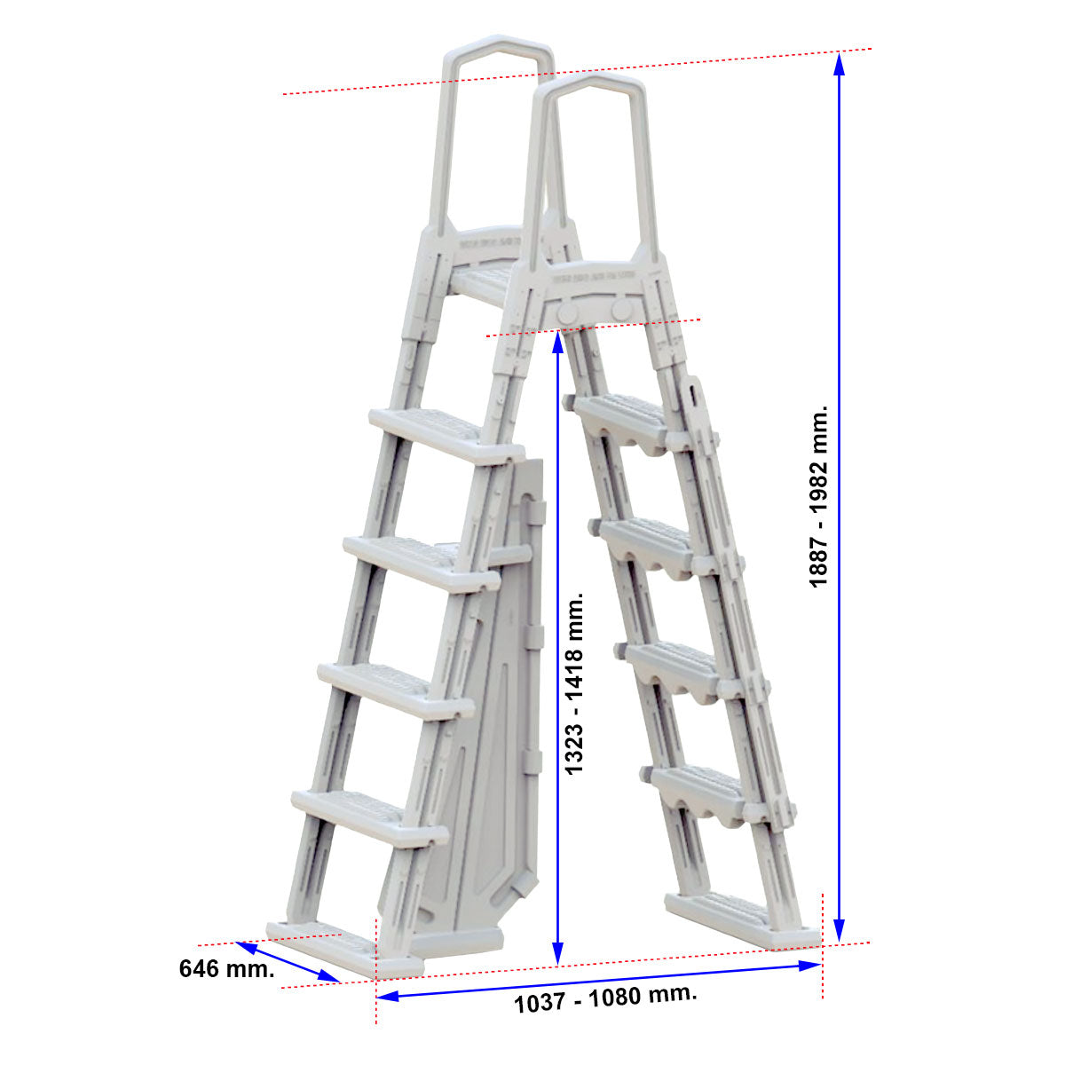 Escalera sintética piscinas elevadas DECOYTEC 71550