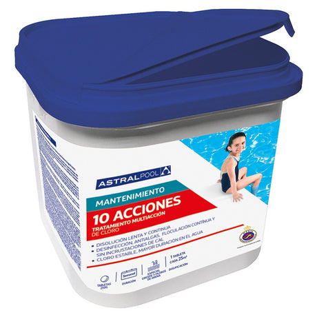 Cloro tabletas multiacción Action 10 de 250 gr. Astralpool