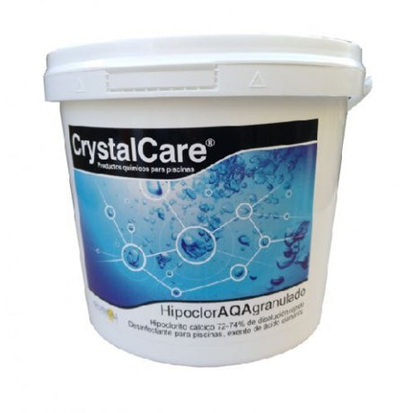 Hipoclorito Cálcico Hipochlor Granulado. 5 kgs. CrystalCare.