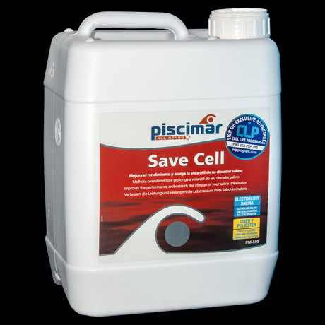 Protector-potenciador de electrólisis salina SAVECELL PM-695, 6 L. Piscimar.