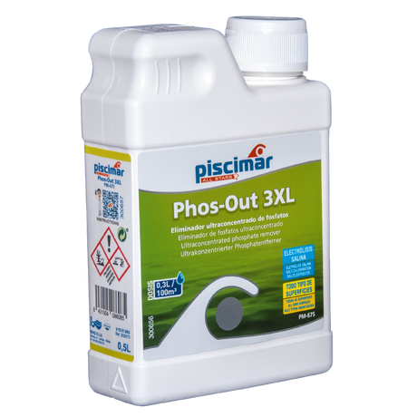 Eliminador de fosfatos PHOS-OUT 3XL PM-625, 0,5 L. Piscimar.