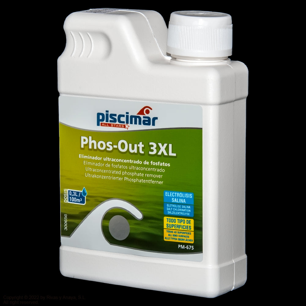 Eliminador de fosfatos PHOS-OUT 3XL PM-625, 0,5 L. Piscimar.