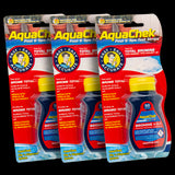 Pack de 3 Tiras analíticas Aquachek rojo para bromo, dureza, alcalinidad y pH.