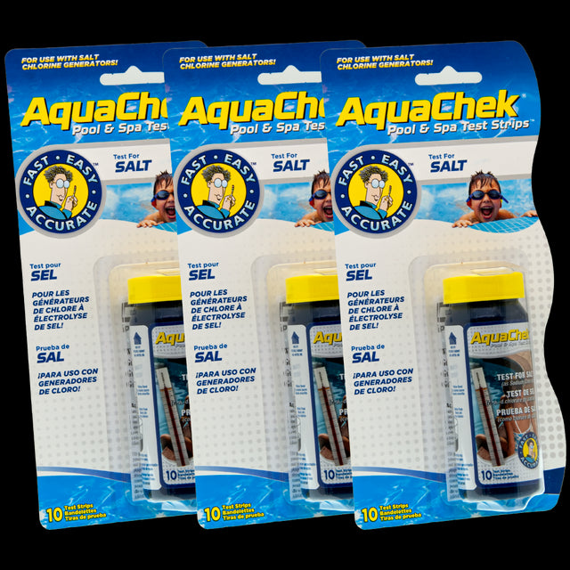 Pack de 3 Tiras analíticas Aquachek salt blanco para niveles de sal.