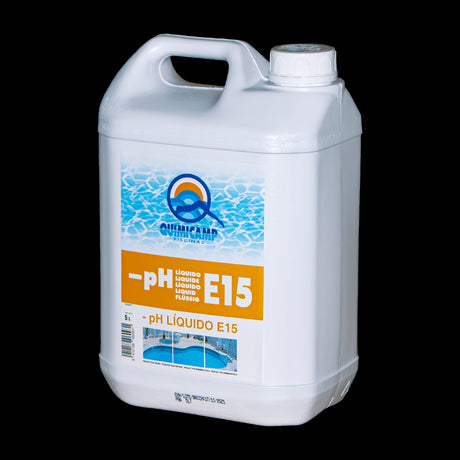 Reductor de pH, - pH líquido E15, 5 L. Quimicamp.