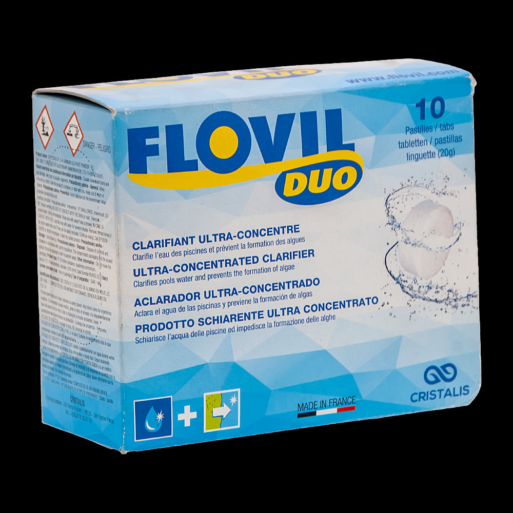 Flovil DUO. Clarificante ultraconcentrado con alguicida. Cristalis.
