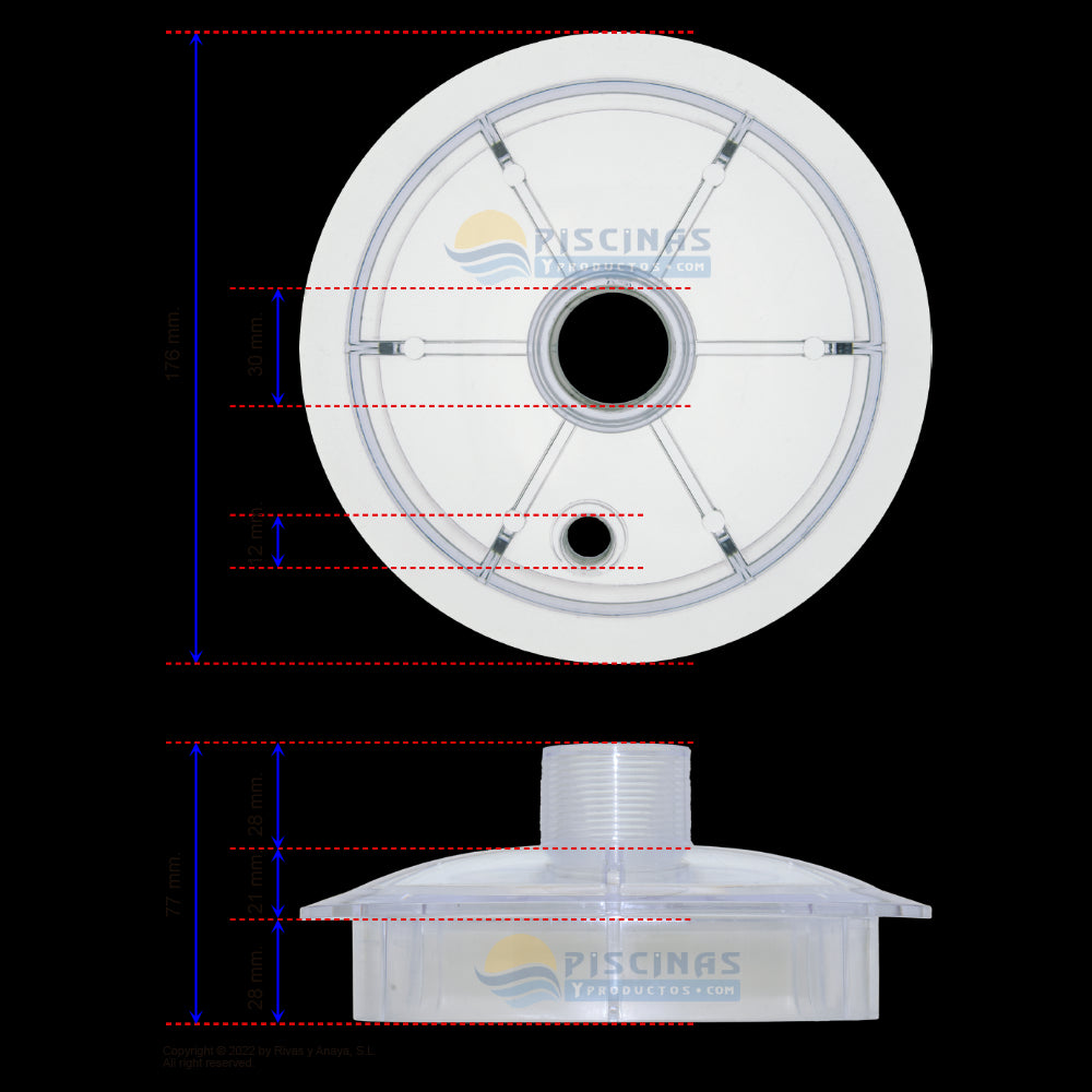Tapa transparente para filtro GRE FAQ200