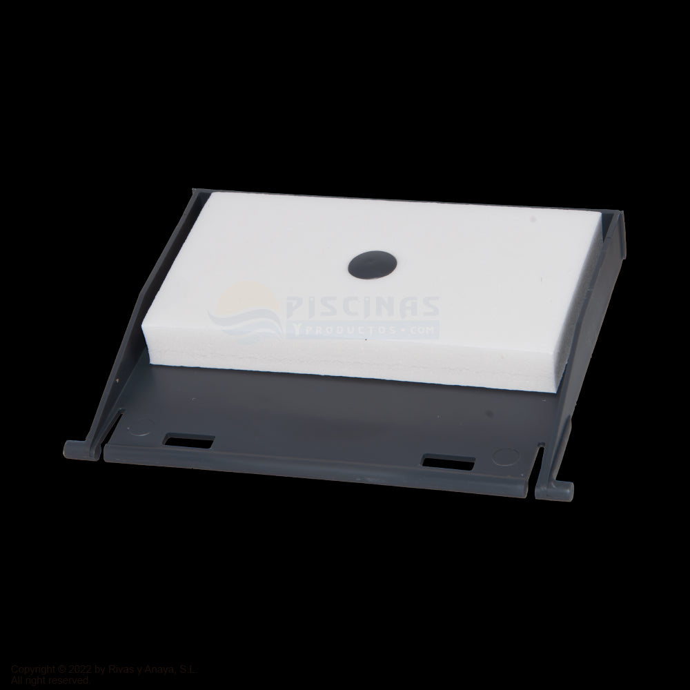 Compuerta flotador Skimmers GRE, color gris.