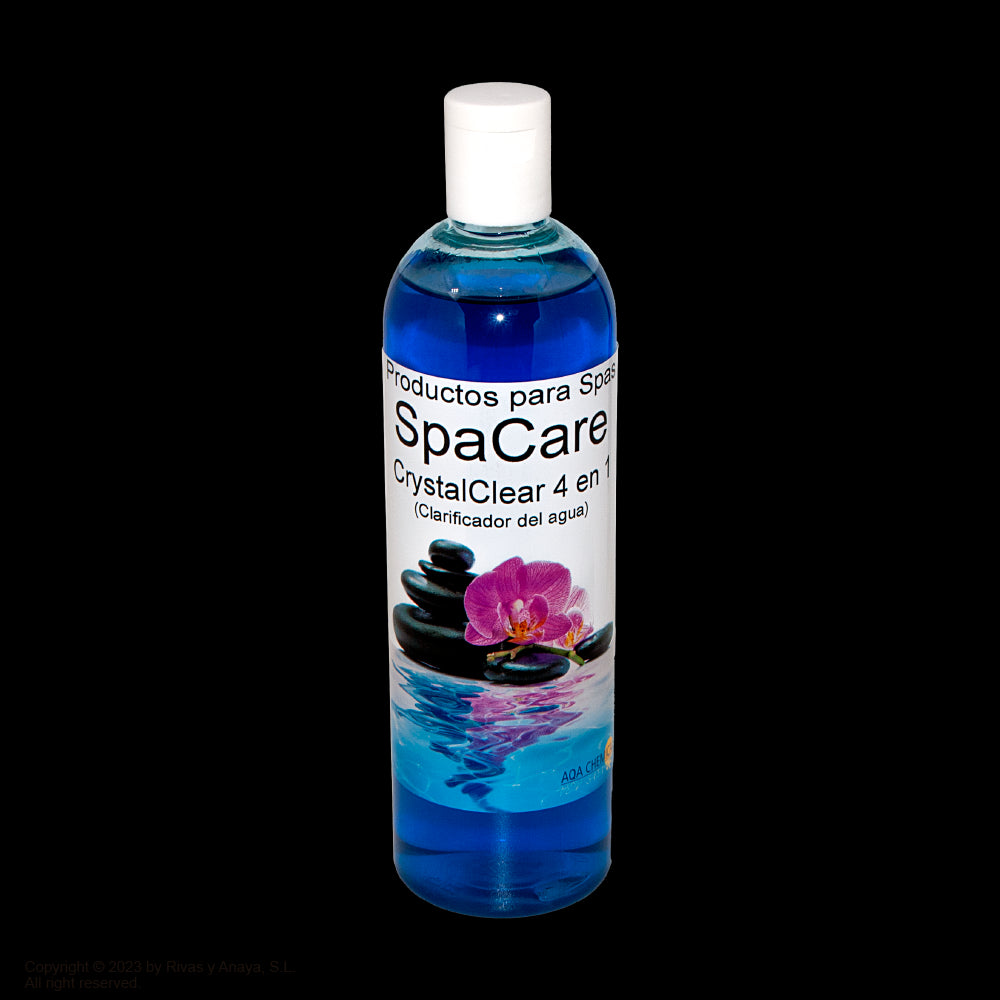 Clarificador Crystal Clear "4 en 1". Botella de 500 c.c. AQAchemicals.
