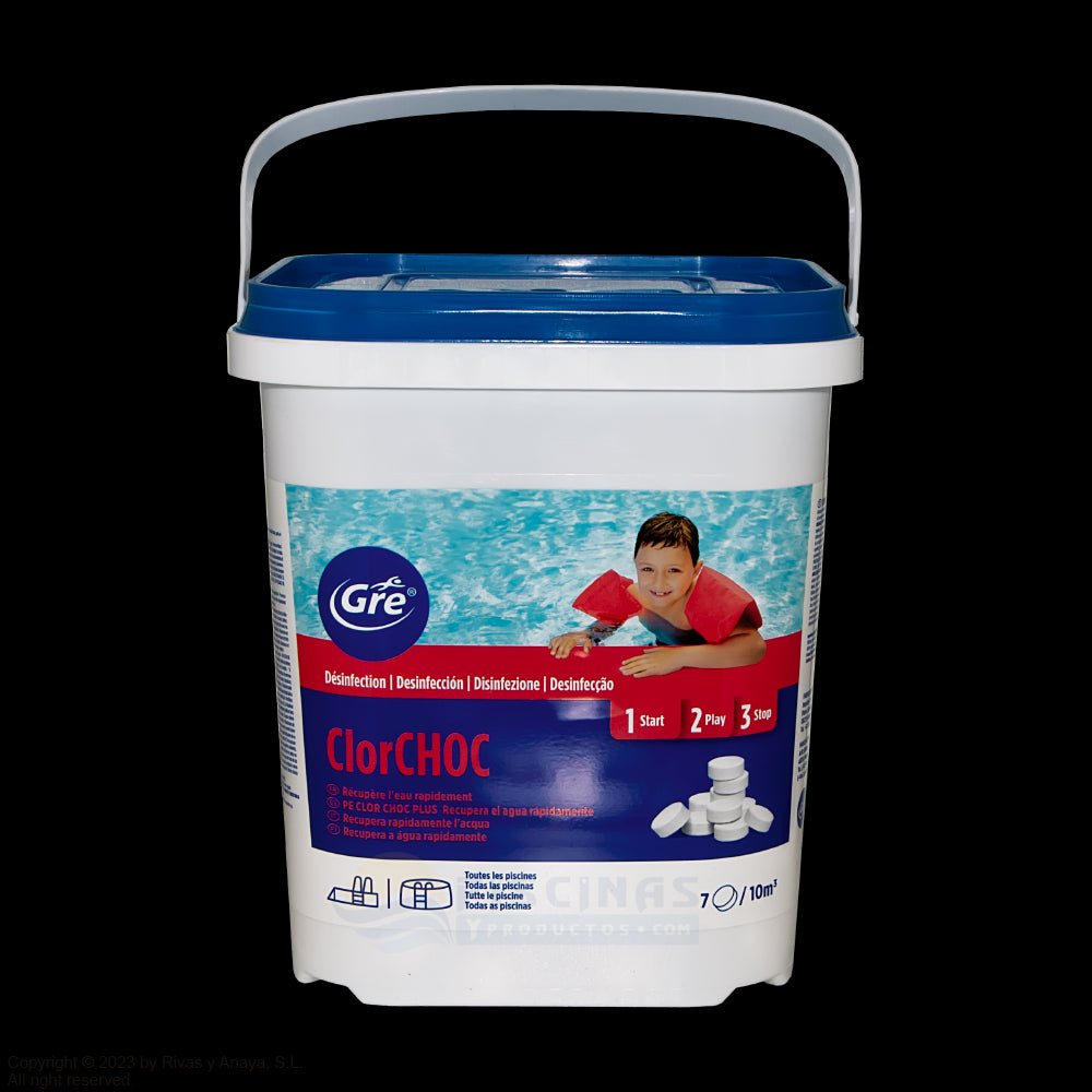 ClorCHOC tabletas 30 g., GRE. 5 kg.