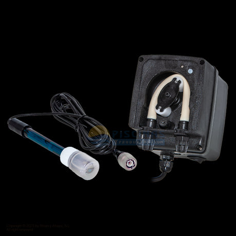 Kit módulo pH AQR-FLO. Sonda, dosificadora y accesorios. Hayward.