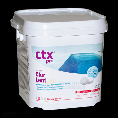 Cloro lento en tabletas 250 g., 5 kg. ClorLent  CTX-370.