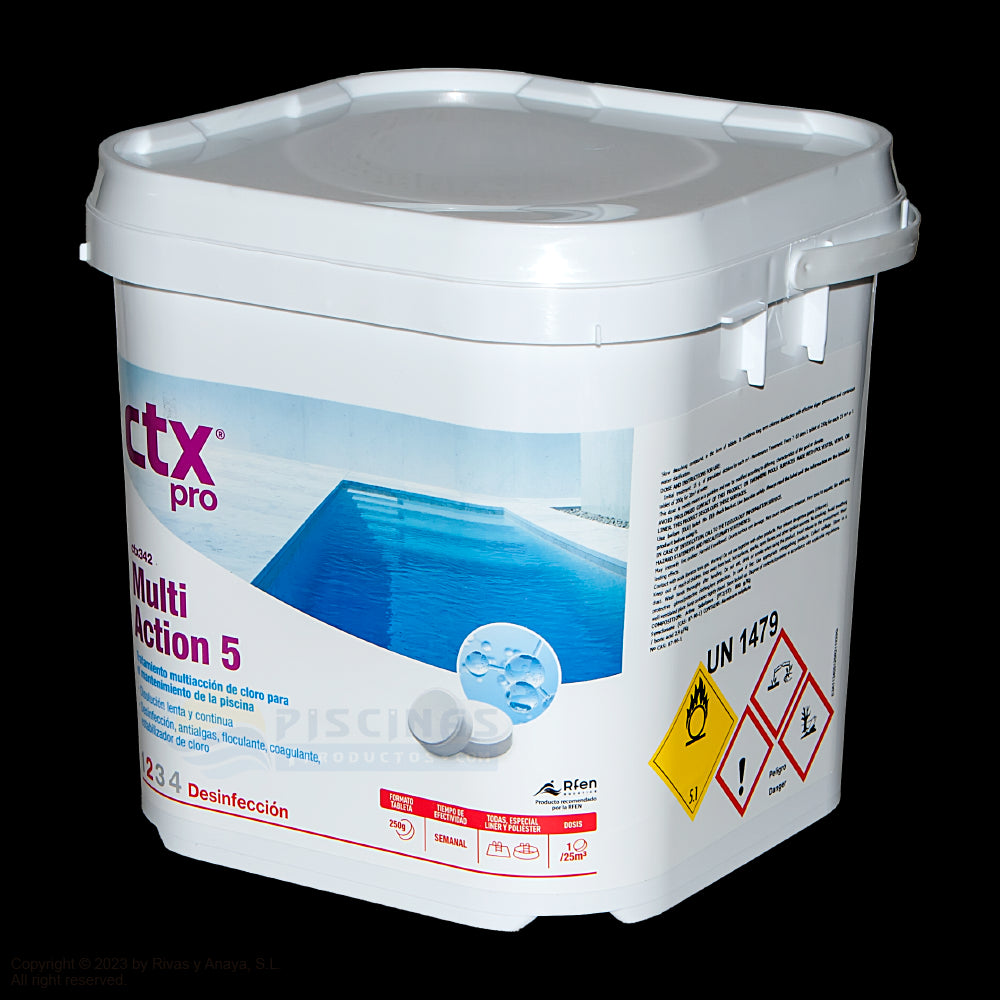 Cloro tabletas multifunción 5 especial liner, 5 kgs. CTX-342