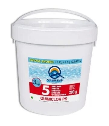 Quimiclor PS 5 Efectos 13 Kgs, tabletas 250 grs. QUIMICAMP