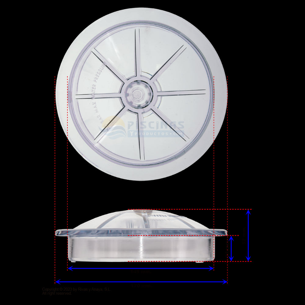 Tapa prefiltro + junta Bombas Hayward K-Flo y KSX Pro