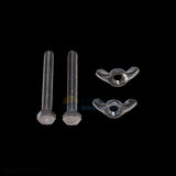 Pack 2 tornillos + palomillas para mangos de piscina. Astralpool.