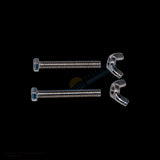 Pack 2 tornillos + palomillas para mangos de piscina. Astralpool.