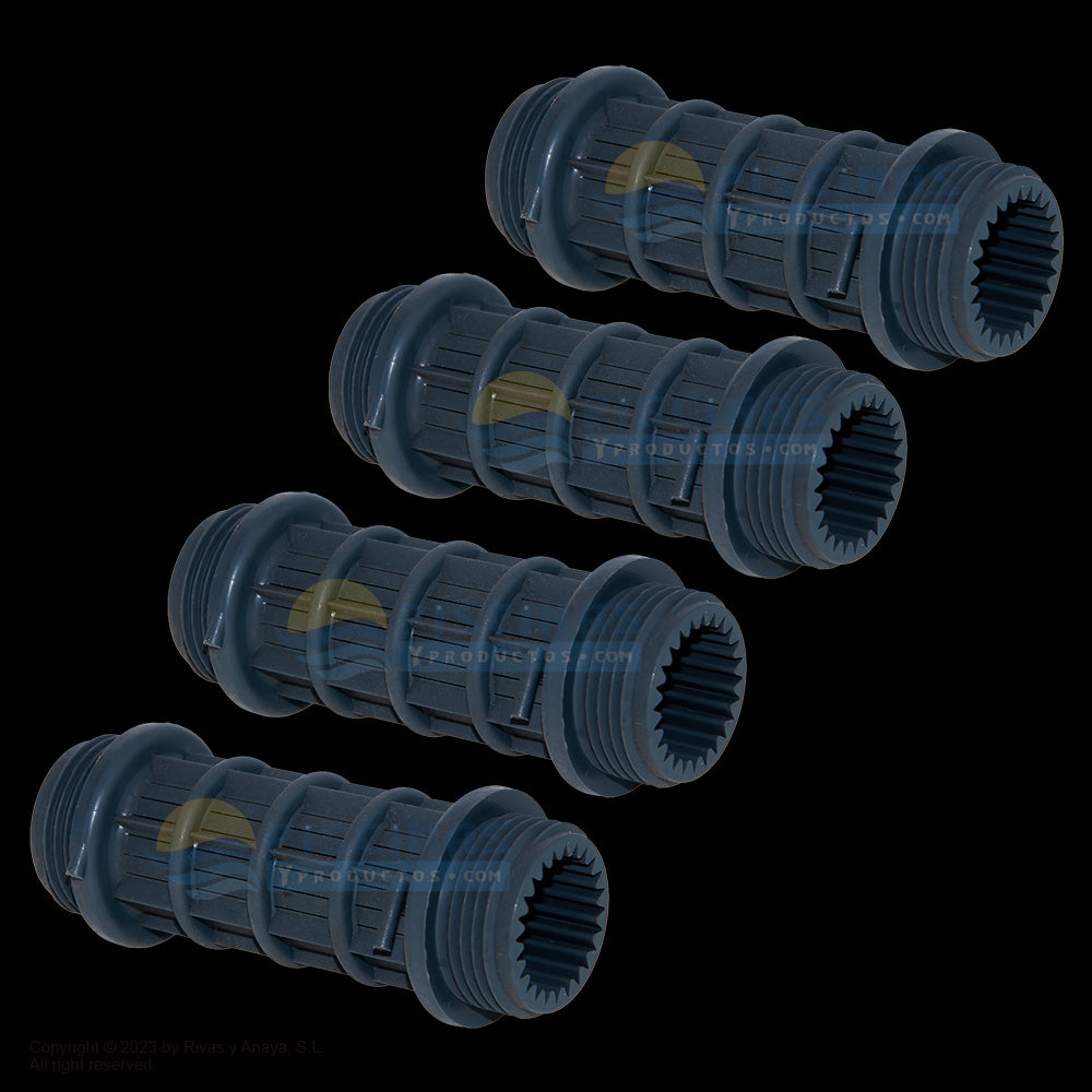 Brazo colector alargo 1" - 100 mm. AstralPool. Kit 4 uds.