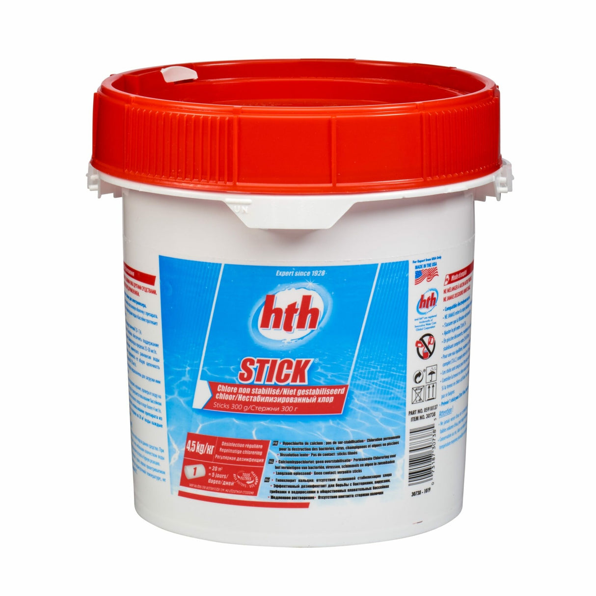 Hth Hipoclorito Cálcico en stick 300 gr 4.5 Kg