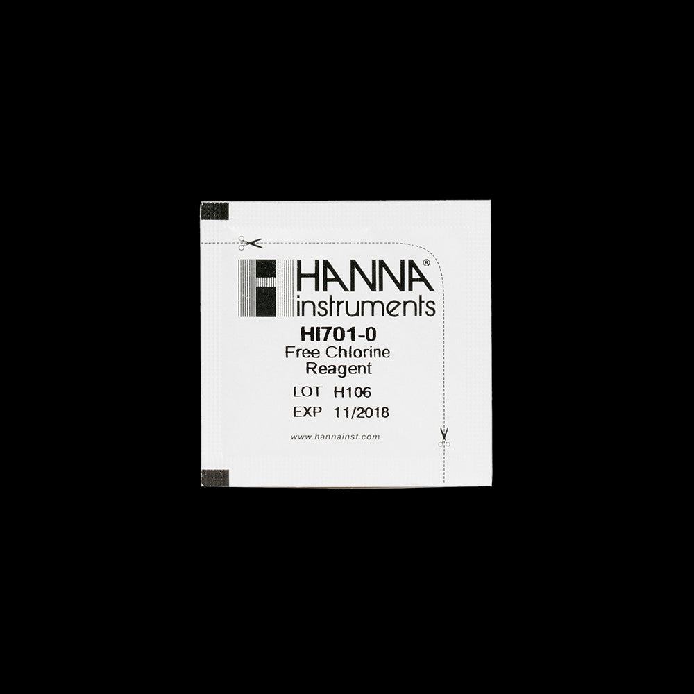 Reactivo polvo HANNA para cloro libre. 25 Pcs.