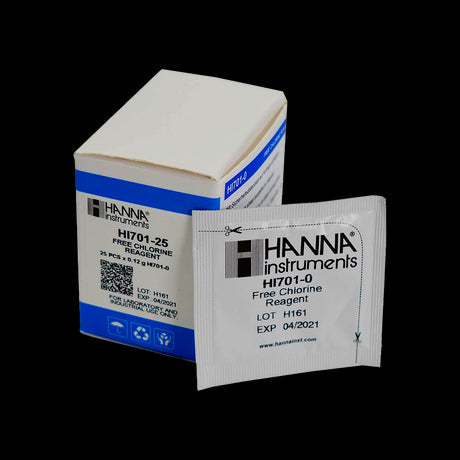 Reactivo polvo HANNA para cloro libre. 25 Pcs.