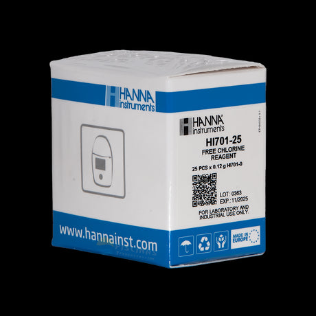 Reactivo polvo HANNA para cloro libre. 25 Pcs.