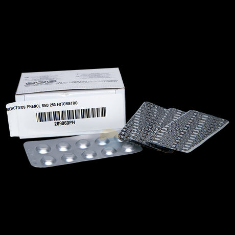 Reactivo Phenol Red fotómetros PrimeLAB y PoolLAB, 250 Tabletas.