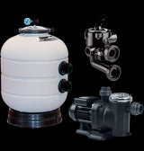 Filtro piscina Millenium  Ø 480 + Válvula lateral tornillos Astralpool + SENA 3/4 CV
