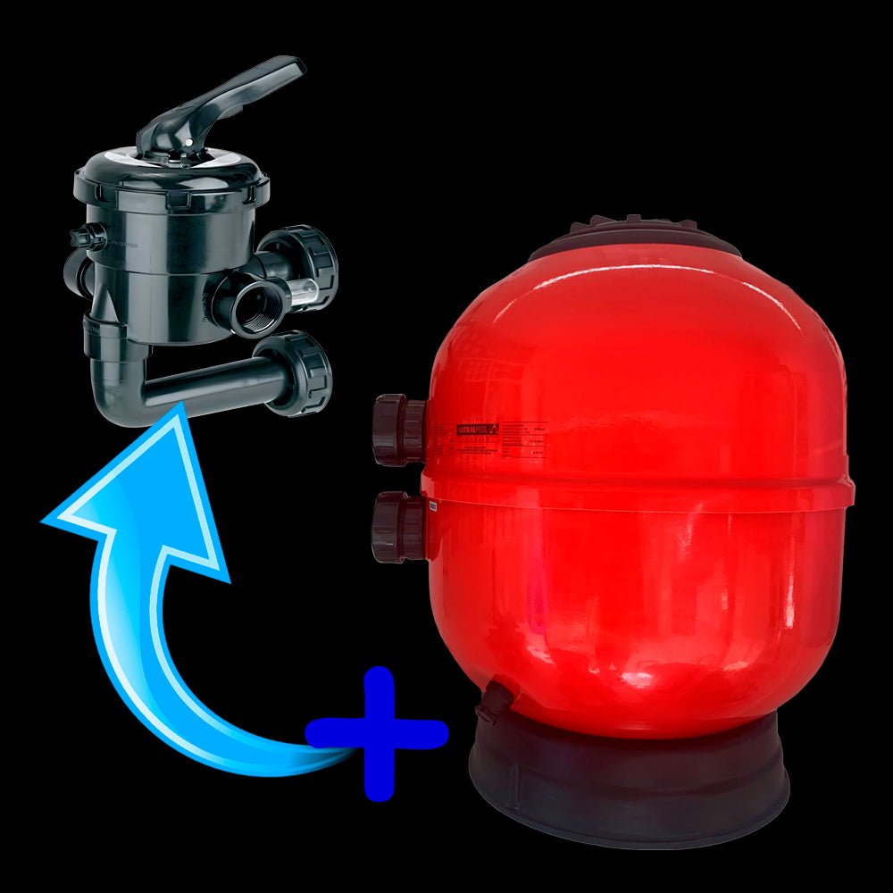 Filtro Astralpool Vesubio 600 con válvula selectora de bayoneta