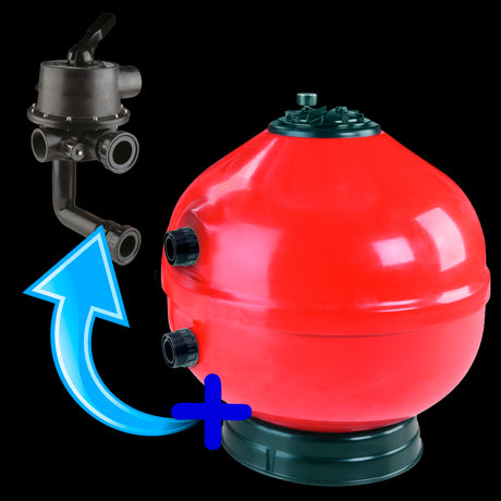 Filtro Astralpool Vesubio 900 con válvula selectora de tornilllos