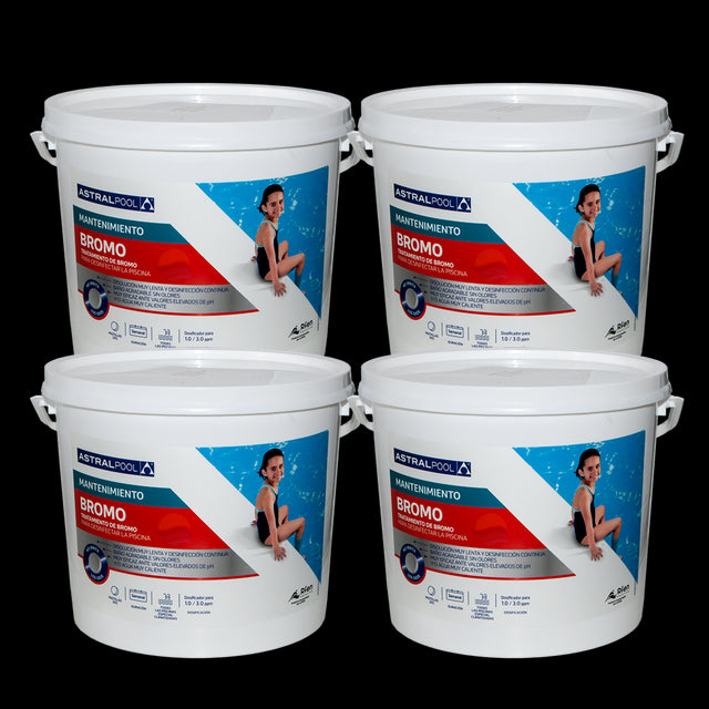 Pack 4 envases Bromo en tabletas de 20 gr., 5 kg. AstralPool