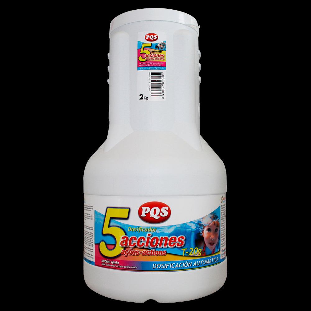 Dosificador flotante 5 acciones PQS. 2 kg.
