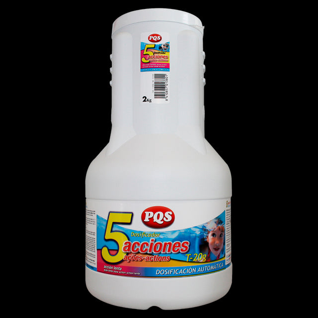 Dosificador flotante 5 acciones PQS. 2 kg.