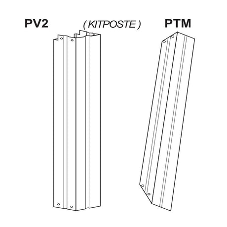 Poste lateral + Poste vertical para piscinas Gre. Ref. KPOSTE1295.