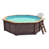 Piscina octogonal de madera Gre Sunbay Violette 2. Ø 500x127 cm.