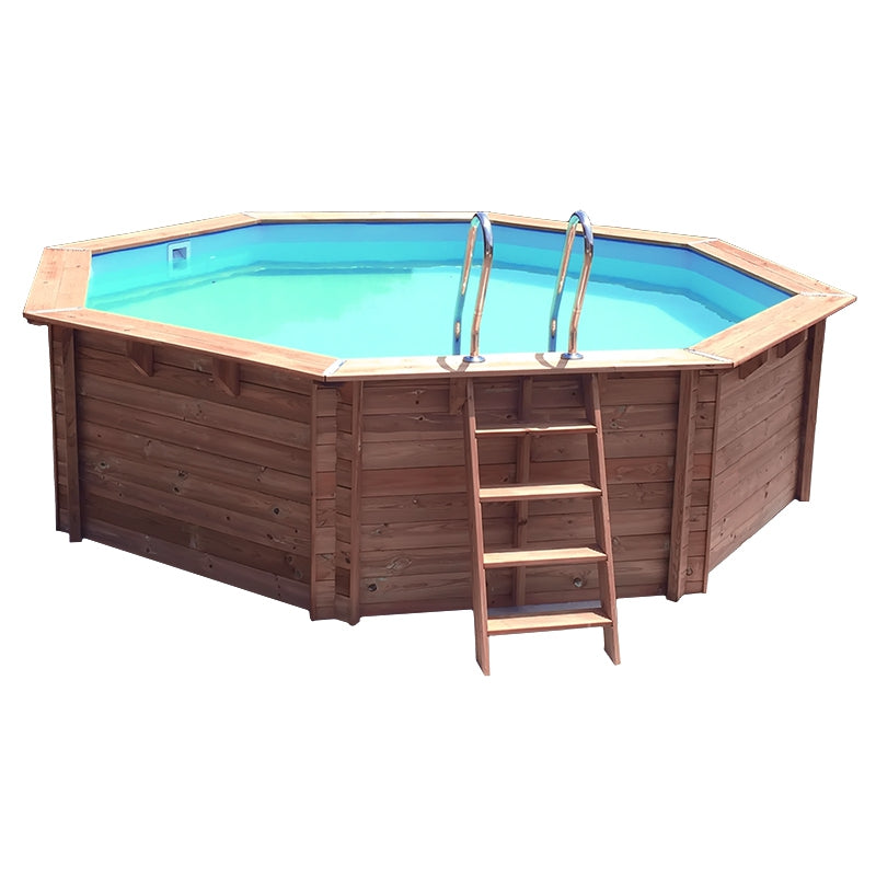 Piscina octogonal de madera Gre Sunbay Violette 2. Ø 500x127 cm.