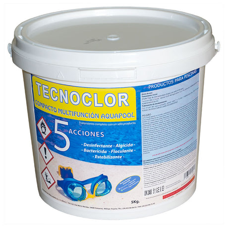 Cloro Tabletas 5 acciones, 200 g., 5 Kg. Tecnoclor