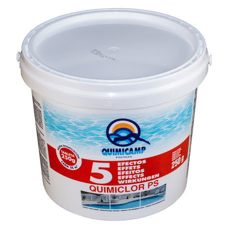 Quimiclor PS 5 Efectos, tabletas 250 grs. 5 Kg. QUIMICAMP